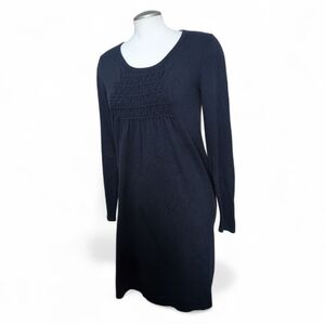Boden Navy Blue Cotton/Cashmere Blend Knit Sweater Dress Size 8